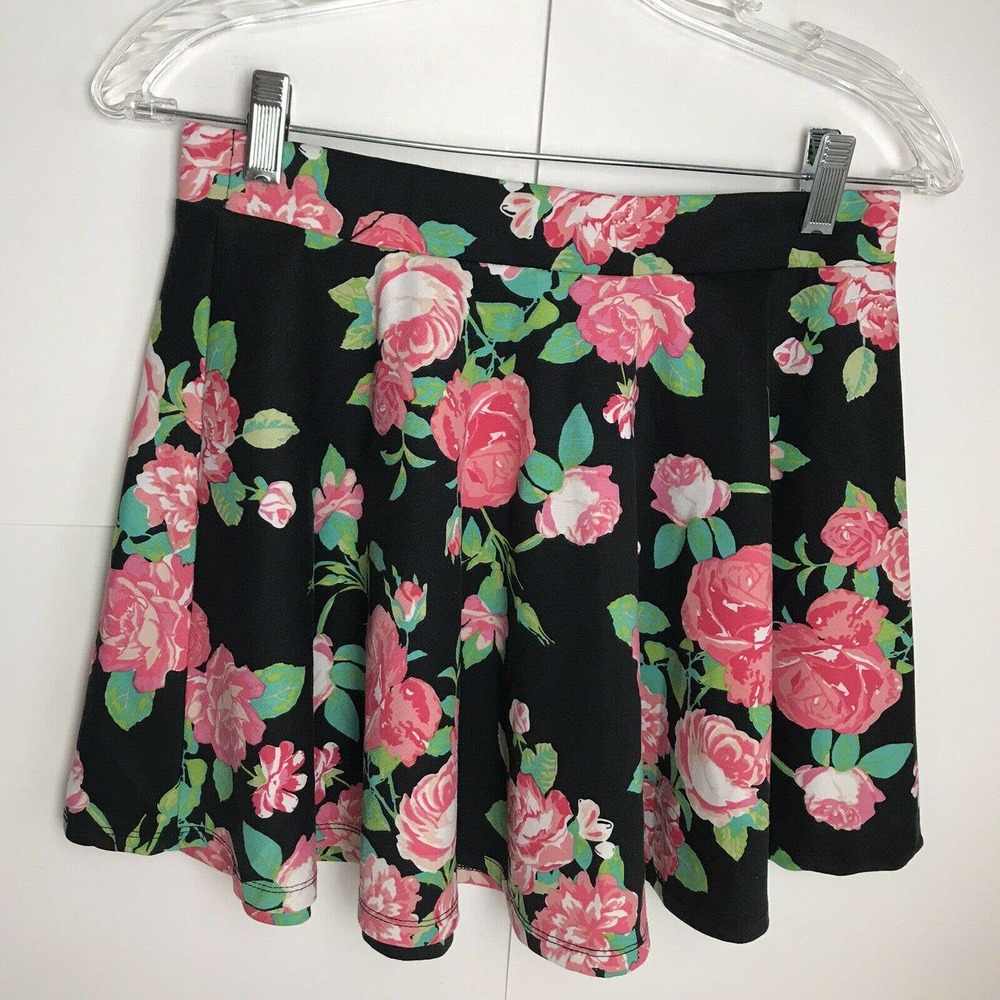 Ambiance Apparel Flora Mini Skater Skirt